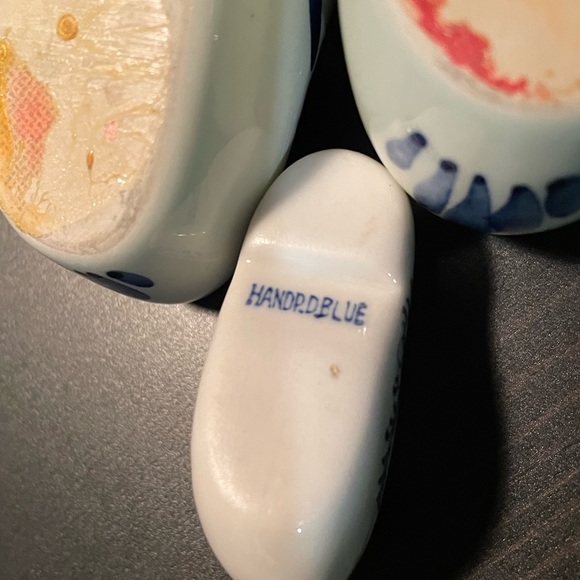 vintage porcelain dutch clog - delft holland - and crystal ashtray - Picture 3 of 8